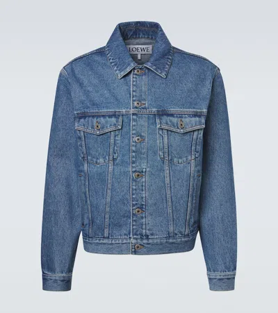 Loewe Anagram Button-fastening Denim Jacket In Blue