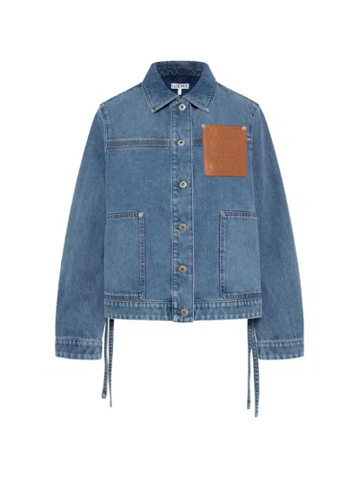 Loewe Anagram Denim Jacket In Blue