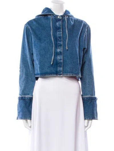 Pre-owned Loewe Anagram Denim Jacket W/ Tags In Blue