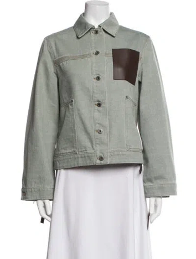 Pre-owned Loewe Anagram Denim Jacket W/ Tags In Blue