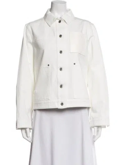 Pre-owned Loewe Anagram Denim Jacket W/ Tags In Neutrals