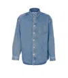 Loewe Long Sleeve Denim Shirt With Chest Pocket In Blue