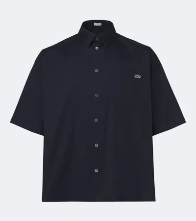 Loewe Anagram Denim Shirt In Blue