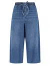 Loewe Cropped Denim Jeans In Blue