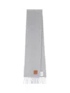 Loewe Sciarpa Con Frange In Lana E Mohair Di Peso Medio In Gray