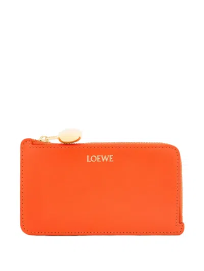 Loewe Anagram-detail Wallet In Orange