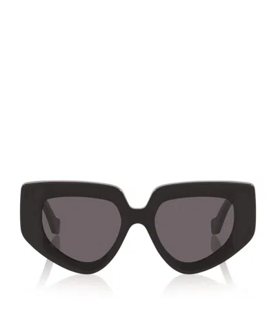 Loewe Anagram Diamond Sunglasses In Black