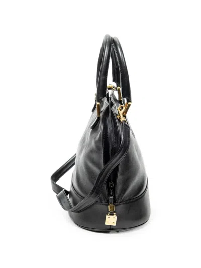 Pre-owned Loewe Anagram Dome Shoulder Bag In Black