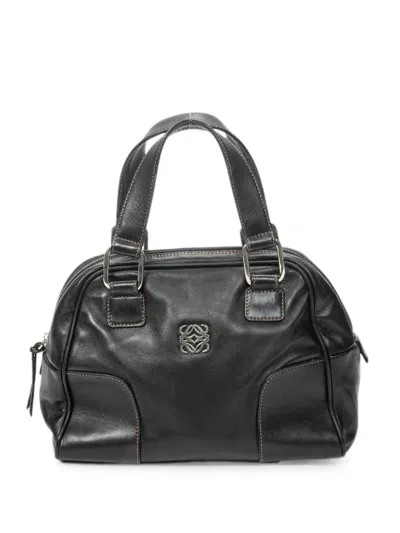Pre-owned Loewe Anagram Dome Tote Bag In Black
