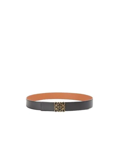 Loewe Anagram Double-sided Belt In Black