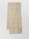 Loewe Anagram Wool Scarf With Leather-tag