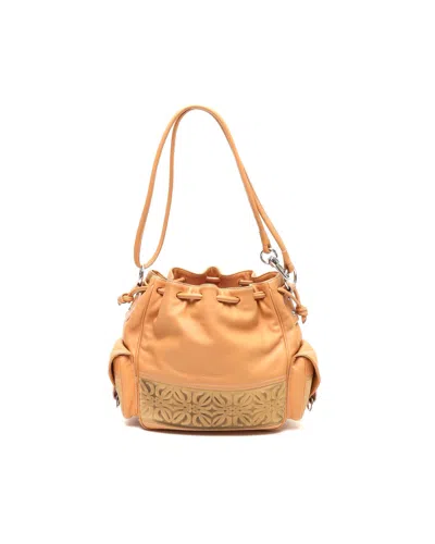 Loewe Anagram Drawstring Bucket Bag In Brown