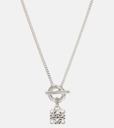 Loewe Anagram Embellished Sterling Silver Necklace