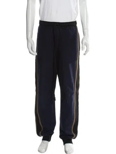 Pre-owned Loewe Anagram Embroidered Accent Lounge Bottoms In Blue
