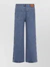 Loewe Anagram Embroidered Baggy Jeans With Wide Leg In Blue