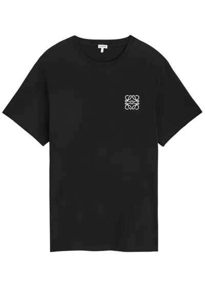Loewe Logo Anagram Cotton Jersey T-shirt In Black