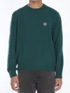 Loewe Anagram Embroidered Crewneck Sweater In Black