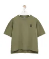 Loewe Regular Fit T-shirt In Cotton Blend In Green