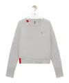 Loewe Anagram Embroidered Knitted Pullover In Neutral