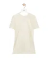 Loewe Anagram-embroidered Knotted T-shirt In Nude
