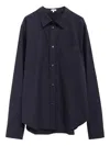 Loewe Anagram-embroidered Long-sleeves Shirt In Blue