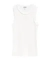 Loewe Anagram Embroidered Ribbed Top In White