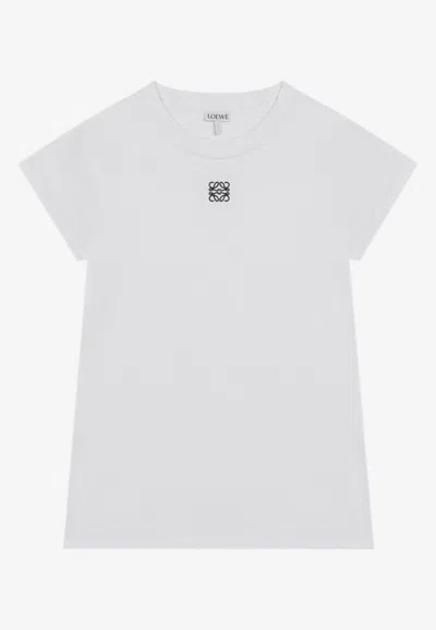 Loewe Anagram Embroidered Slim T-shirt In White