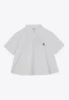 Loewe Anagram Embroidered Trapeze Polo T-shirt In White