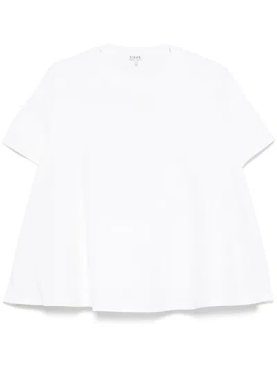 LOEWE LOEWE ANAGRAM EMBROIDERED TRAPEZE T SHIRT