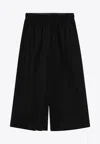 Loewe Cropped Trousers In Viscose And Linen