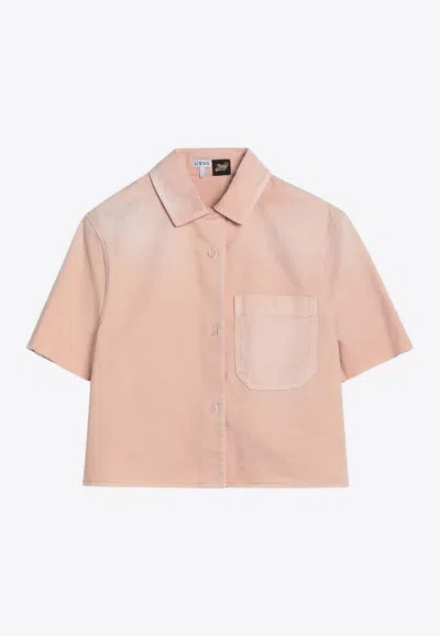 Loewe Anagram Faded Cropped Shirt