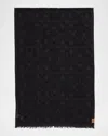Loewe Anagram Fil Coupe Wool Silk Scarf