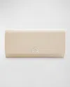 Loewe Anagram Flap Leather Continental Wallet In Light Ghost