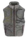 Loewe Jacquard Fleece Vest With Anagram Pattern In Gray