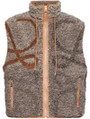 Loewe Sleeveless Wool Jacket In Neutrals