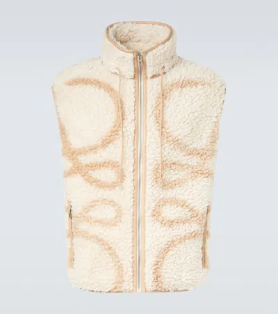 LOEWE ANAGRAM FLEECE JACQUARD VEST
