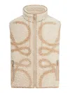 Loewe Anagram Fleece Jacquard Vest In Nude