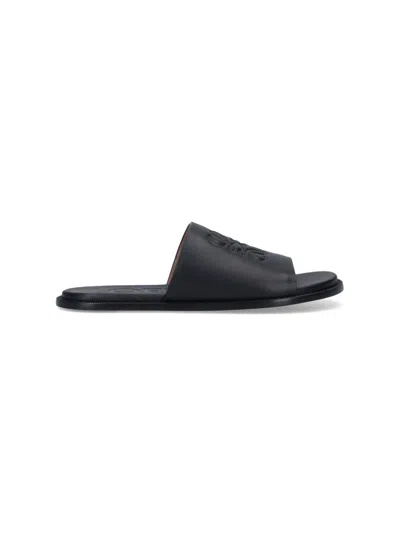 Loewe Flex Anagram Slide Sandals For Men In Black