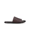 Loewe Flex Anagram Leather Slides In Brown