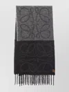 Loewe Anagram Fringed Alpaca Wool Scarf