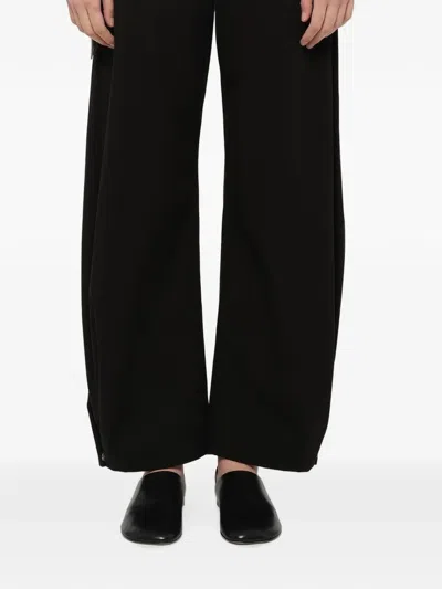 Loewe Anagram Fringed Scarf In Black