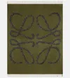 Loewe Anagram Fringed Wool And Cashmere Blanket In Green