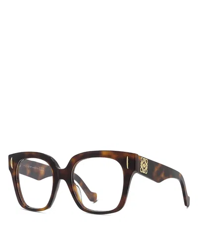 Loewe Anagram Geometric Eyeglasses, 51mm In Red