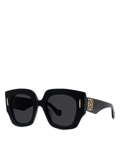 Loewe Anagram 50mm Small Geometric Sunglasses In Black