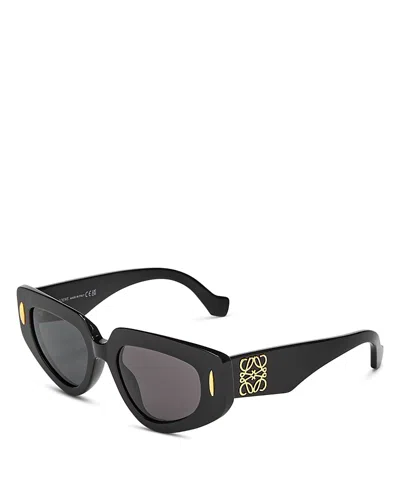 Loewe Anagram Geometric Sunglasses, 51mm In Black