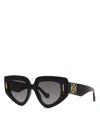 Loewe Anagram Geometric Sunglasses, 51mm In Black/smoke Gradient
