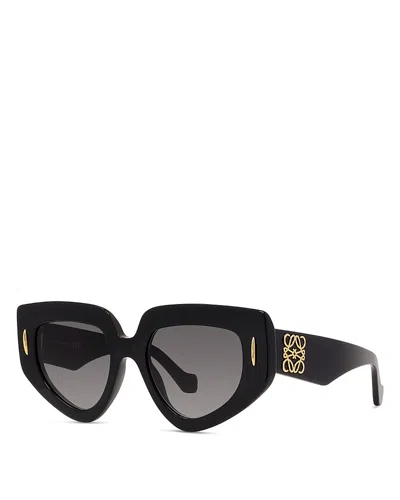 Loewe Anagram Geometric Sunglasses, 51mm In Sblksmkg