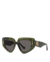 Loewe Anagram Geometric Sunglasses, 51mm In Green