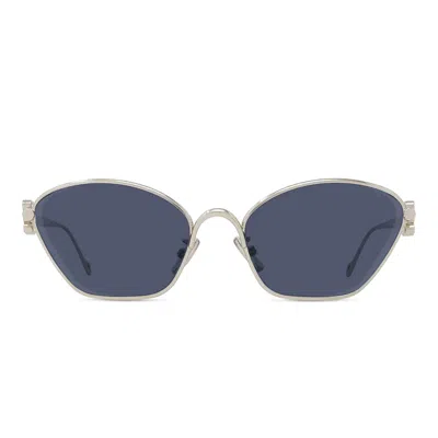 Loewe Anagram Gold Cat Eye Sunglasses In Metallic