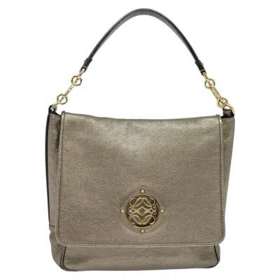 Pre-owned Loewe Anagram Gold Leather Shoulder Bag ()